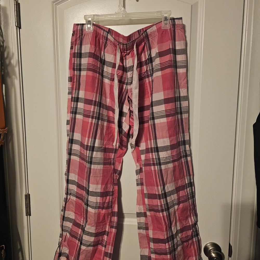 Old Navy Pink Plaid Sleepwear Size Large